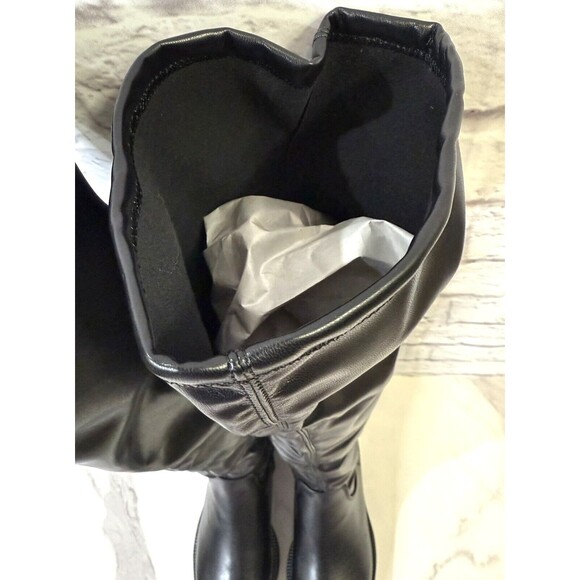 Circus By Sam Edelman Womens Knee High Boots Nat Black Round Toe Ankle Zipper 7M - Picture 11 of 14